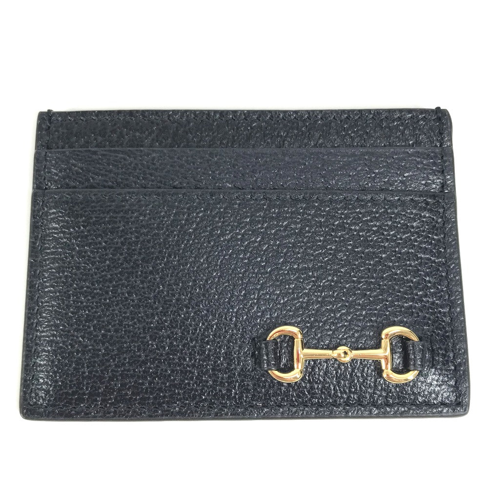 GUCCI Card Case 700469 leather black Horsebit Playing Cards Set