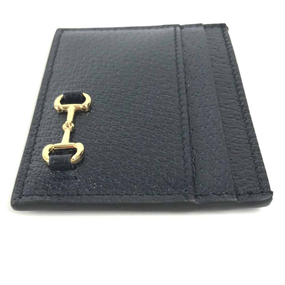 GUCCI Card Case 700469 leather black Horsebit Playing Cards Set