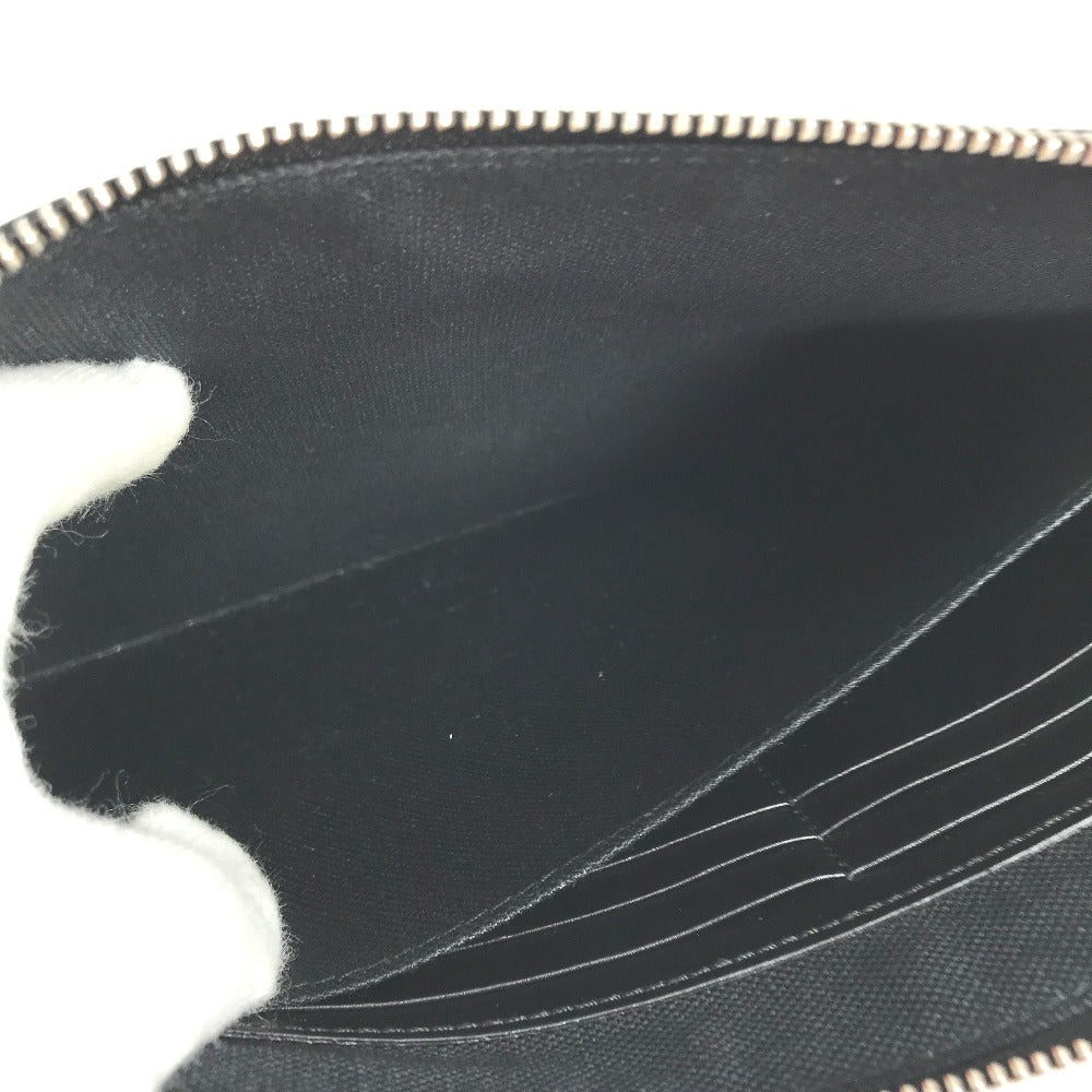 GUCCI Clutch bag 597678 leather black bag pouch Braid embroidery logo