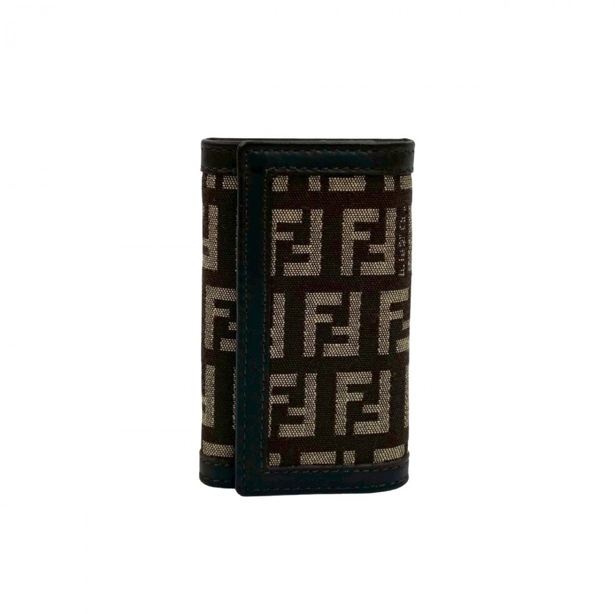 FENDI Key case Key holder leather Brown