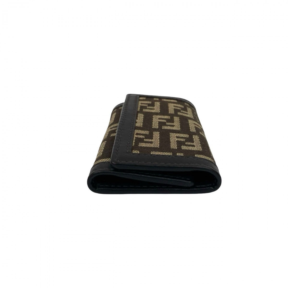 FENDI Key case Key holder leather Brown