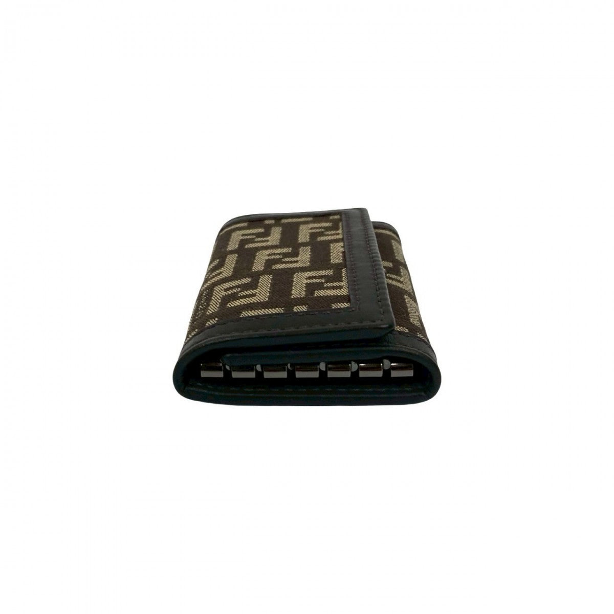 FENDI Key case Key holder leather Brown
