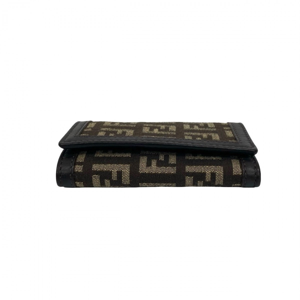 FENDI Key case Key holder leather Brown