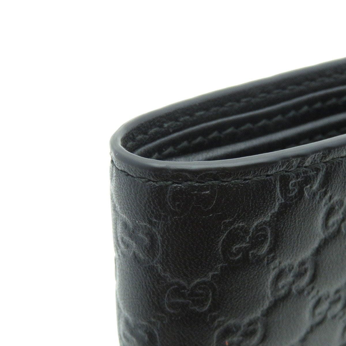 GUCCI Bifold Wallet 150413 Calfskin black GG Signature Microsima Outlet