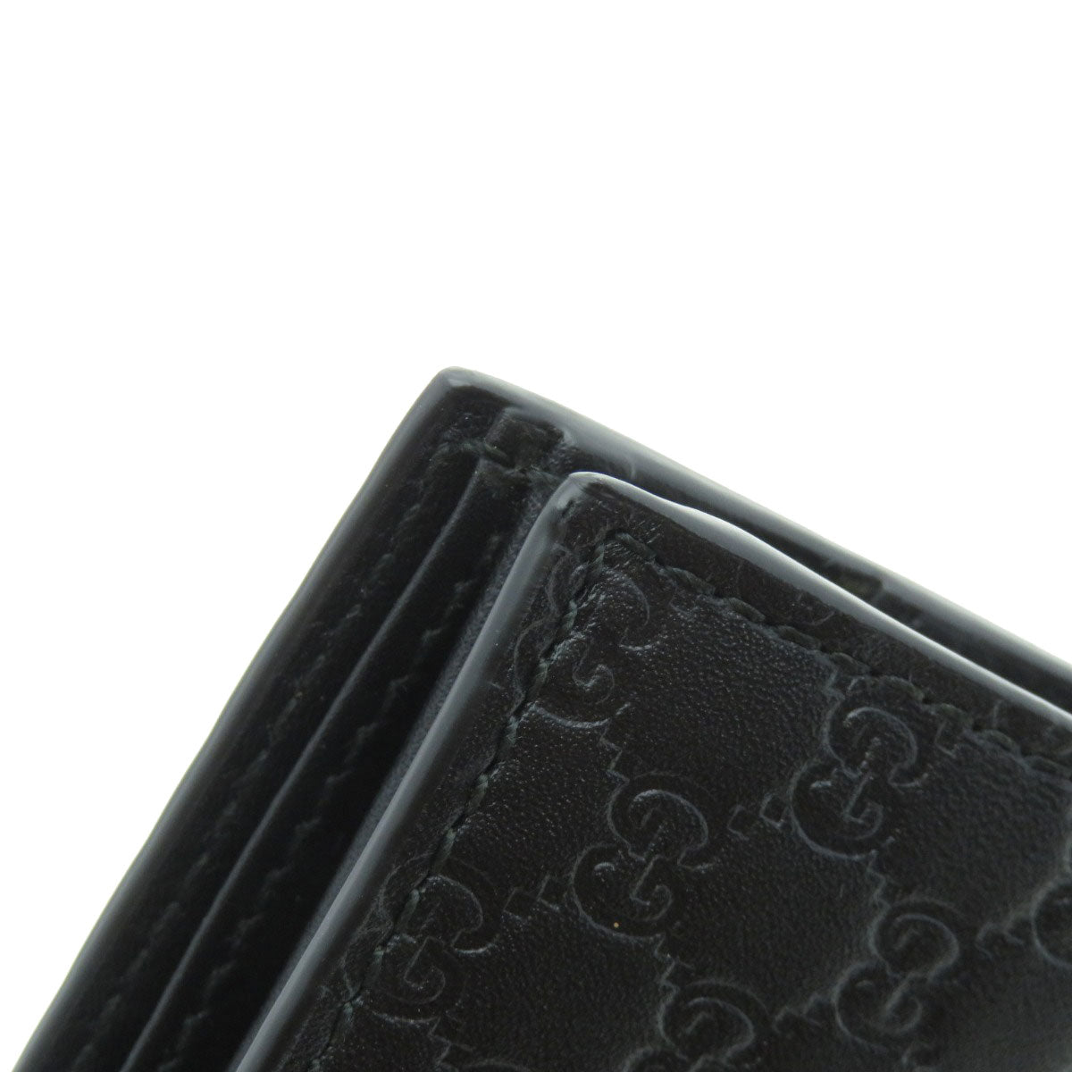 GUCCI Bifold Wallet 150413 Calfskin black GG Signature Microsima Outlet