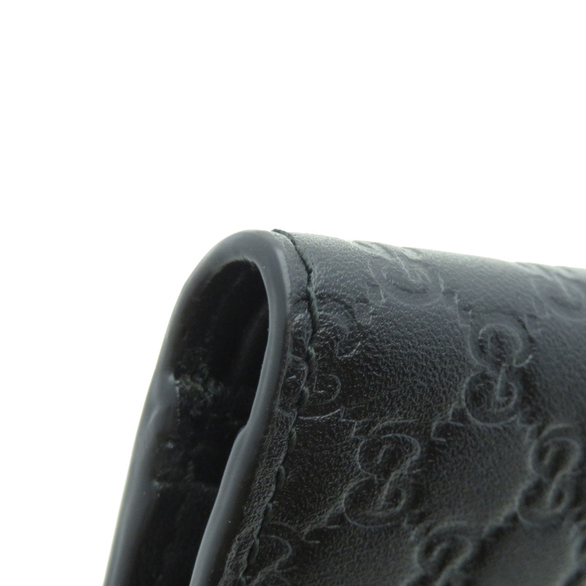 GUCCI Bifold Wallet 150413 Calfskin black GG Signature Microsima Outlet