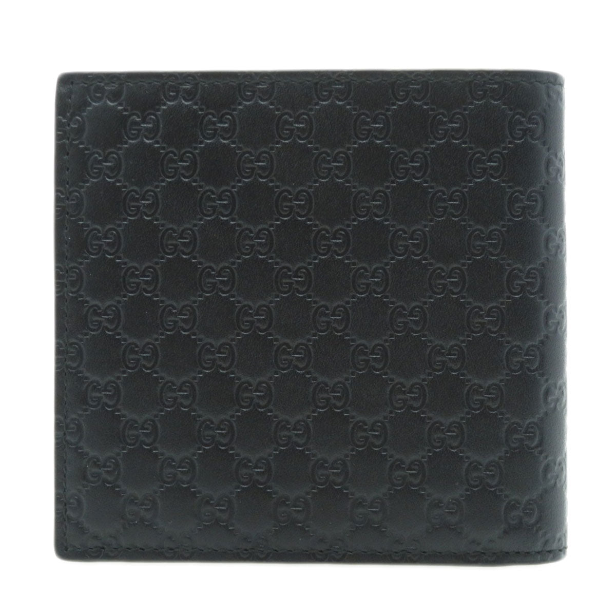 GUCCI Bifold Wallet 150413 Calfskin black GG Signature Microsima Outlet