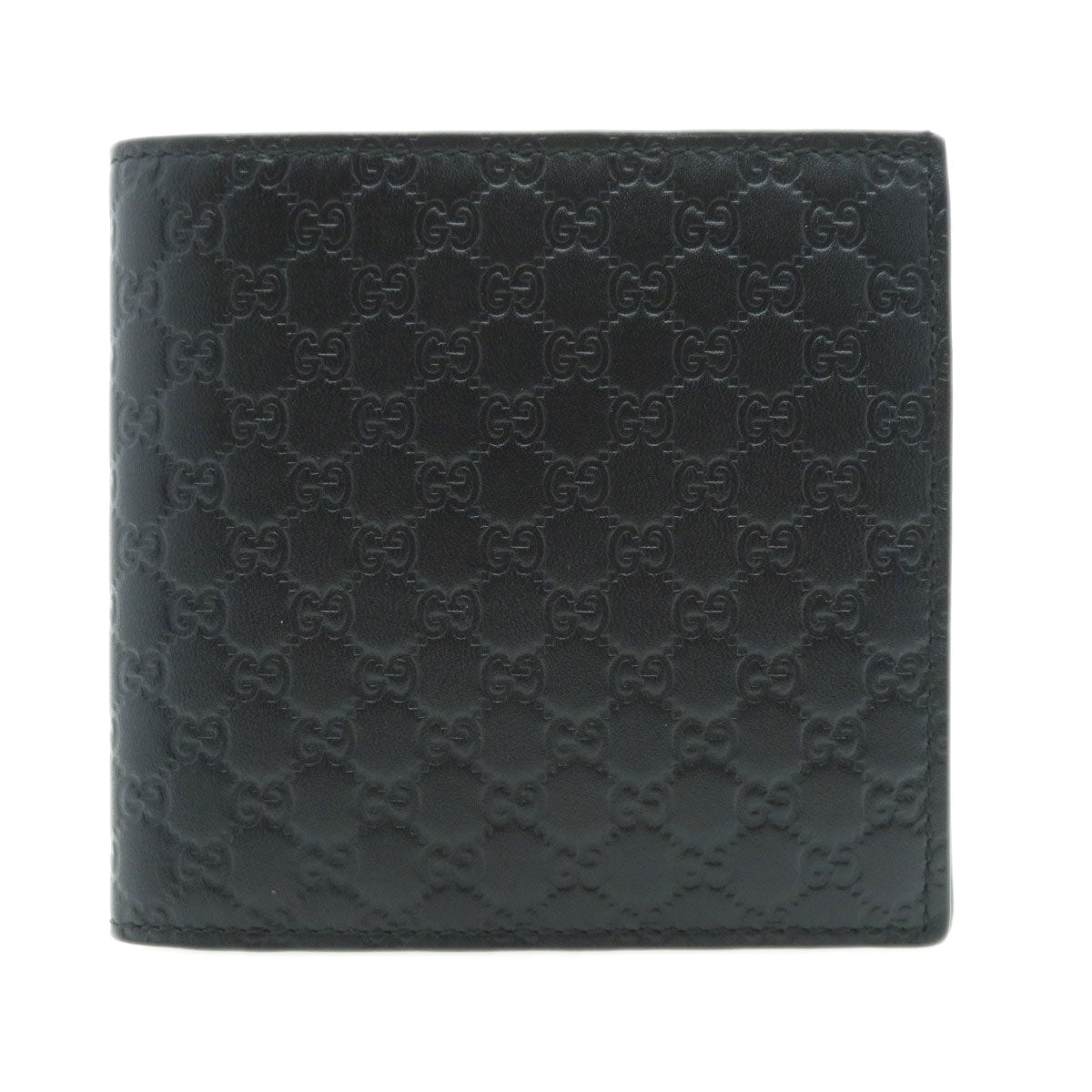GUCCI Bifold Wallet 150413 Calfskin black GG Signature Microsima Outlet