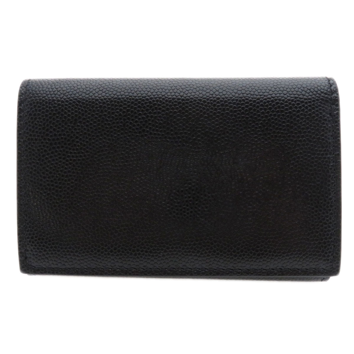 BURBERRY Bifold Wallet Calfskin black logoMetal tri-fold