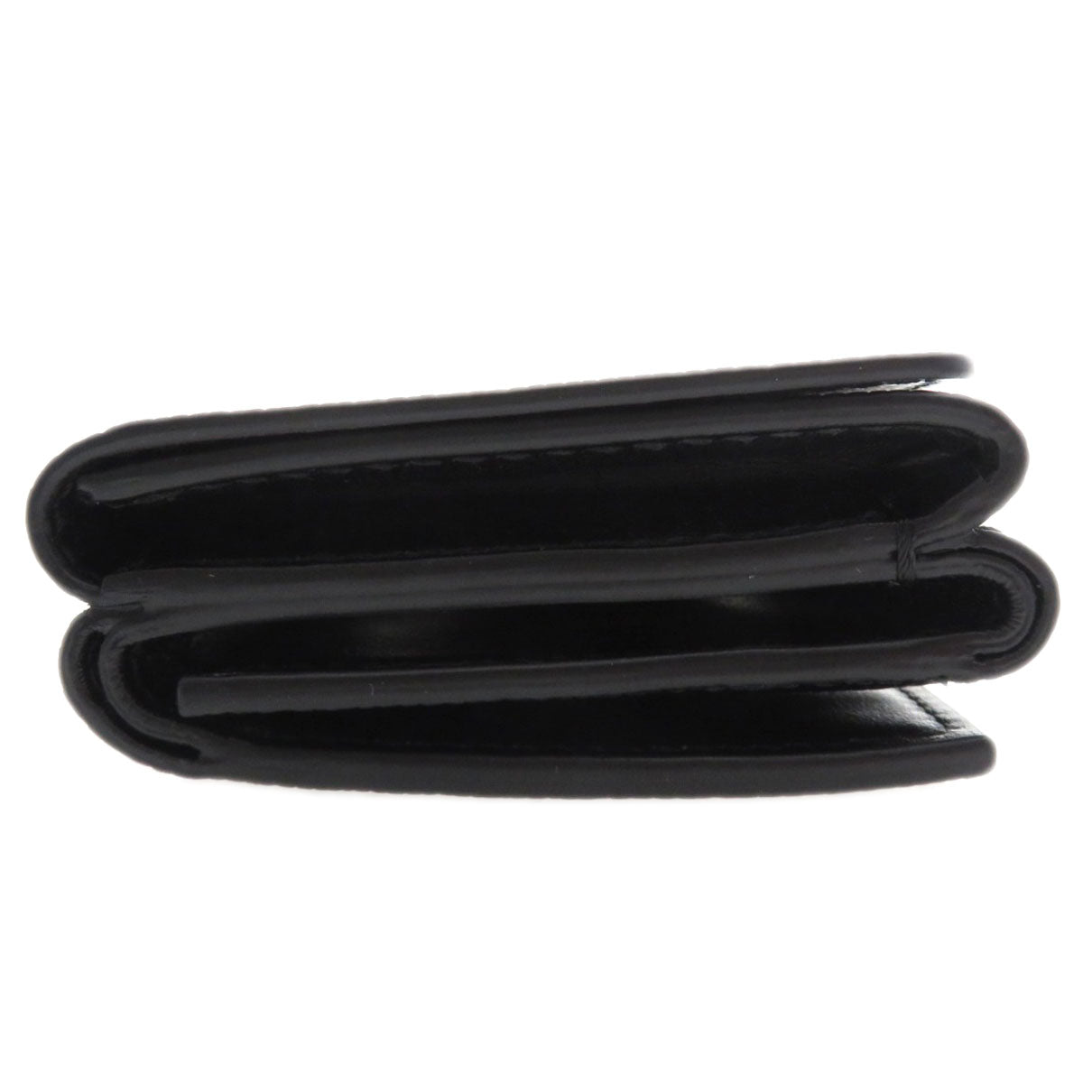 BURBERRY Bifold Wallet Calfskin black logoMetal tri-fold