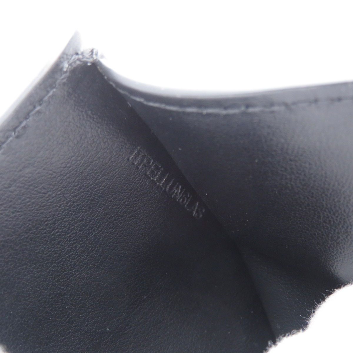 BURBERRY Bifold Wallet Calfskin black logoMetal tri-fold