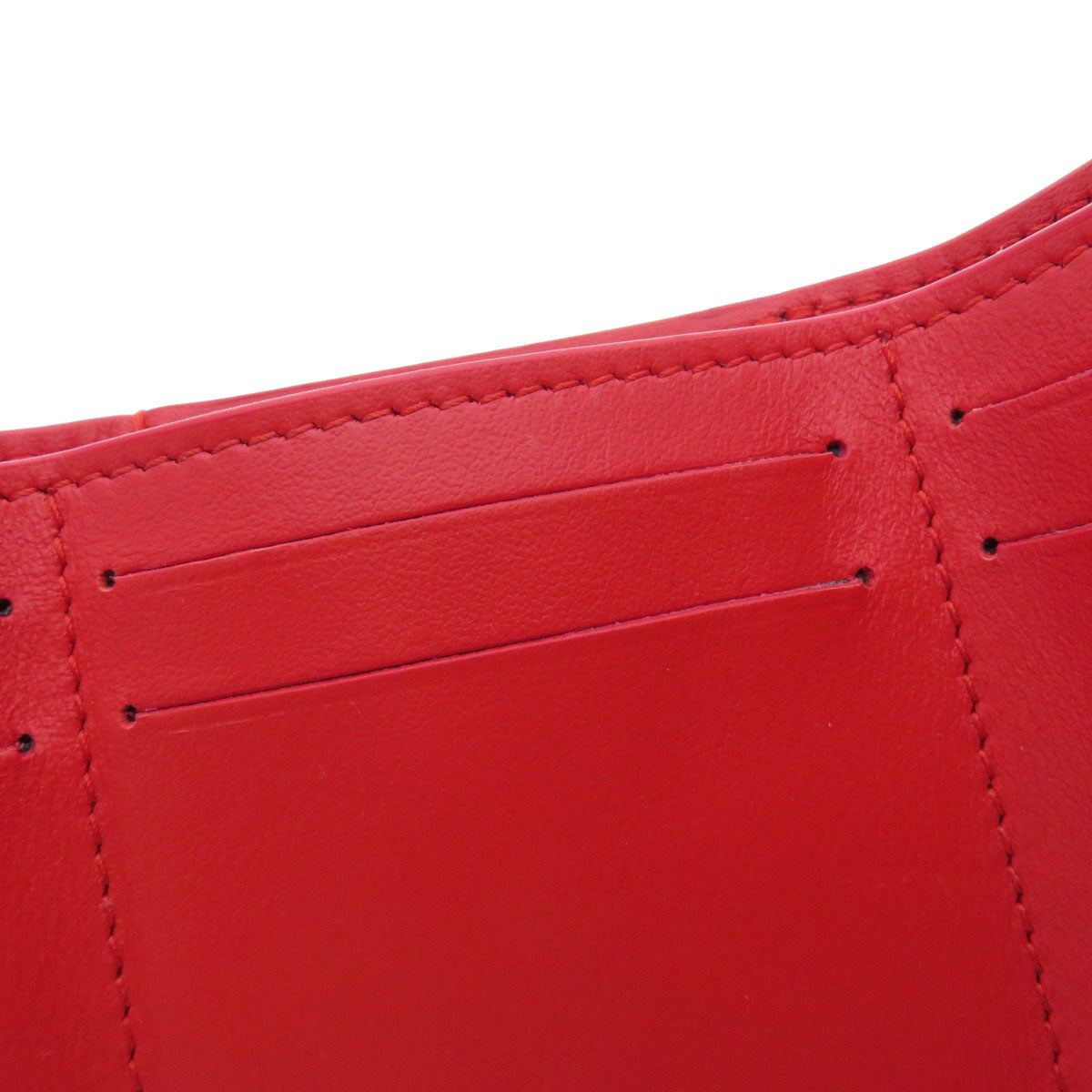 BURBERRY Bifold Wallet Calfskin Red logoMetal tri-fold