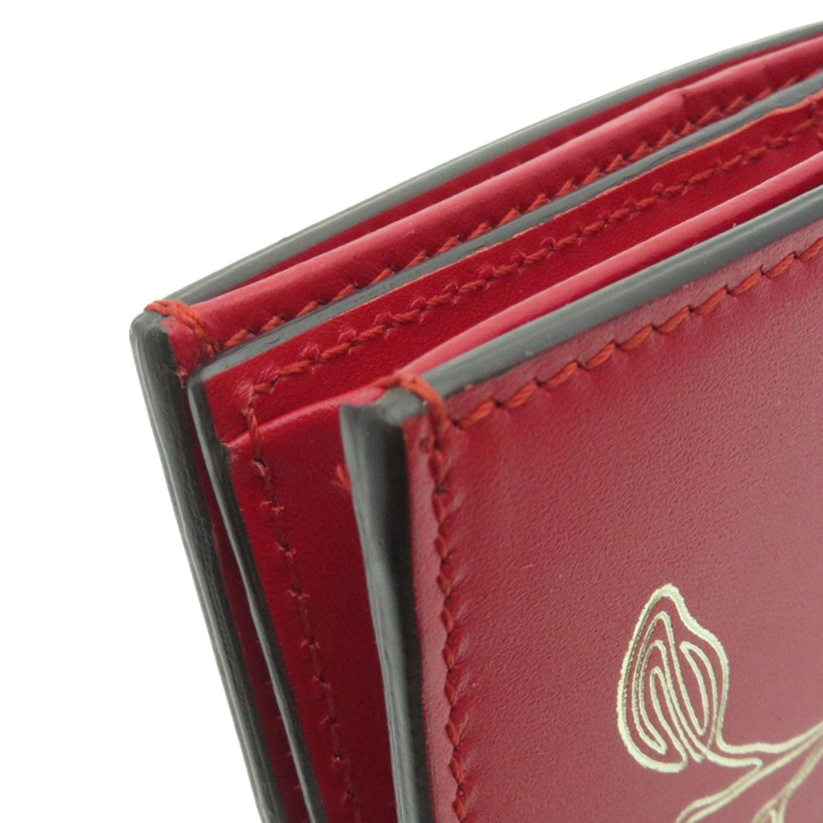 GUCCI Bifold Wallet 465859 Calfskin Red chinese new year