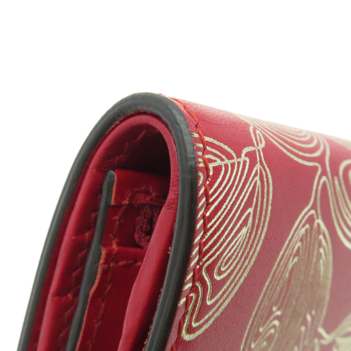 GUCCI Bifold Wallet 465859 Calfskin Red chinese new year