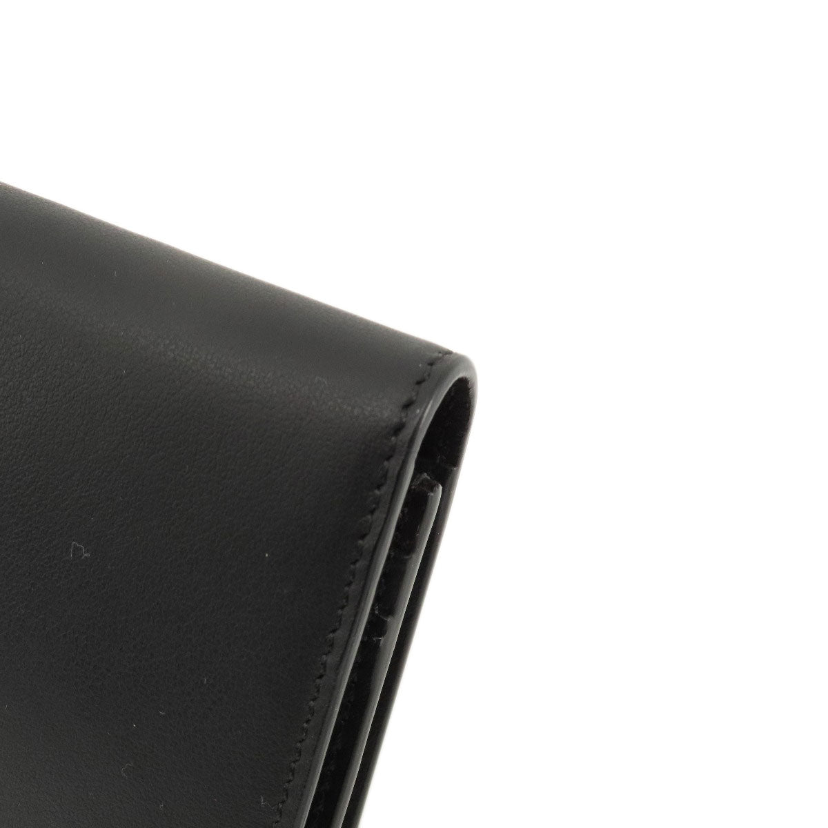 FENDI Long Wallet Purse leather black monster