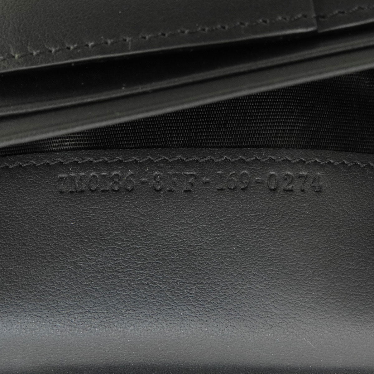 FENDI Long Wallet Purse leather black monster