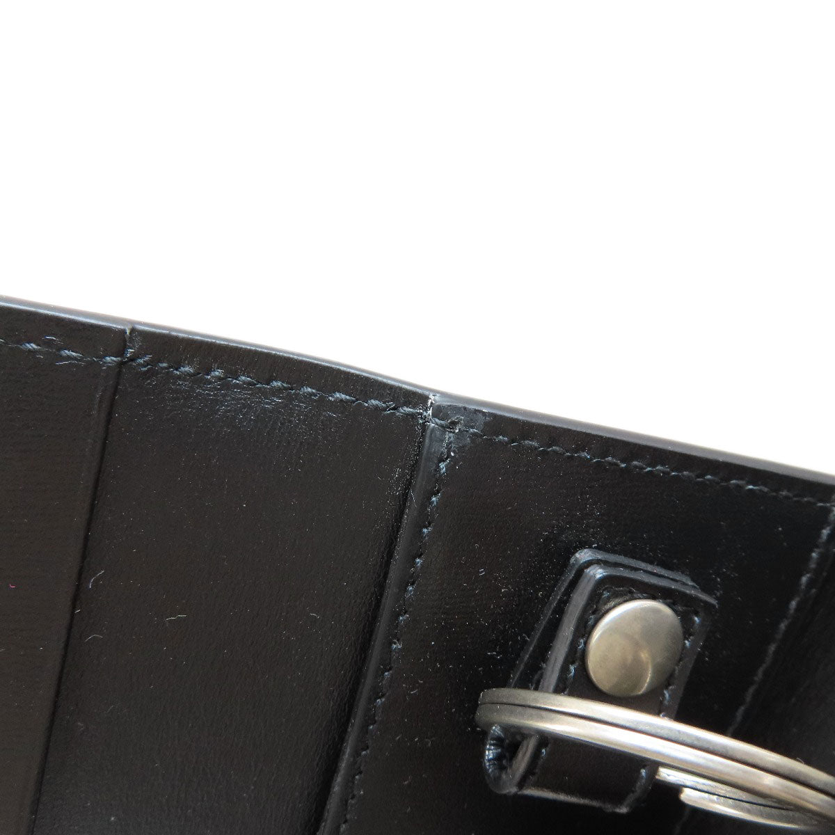 GUCCI Key case Key holder 435305 leather black logo