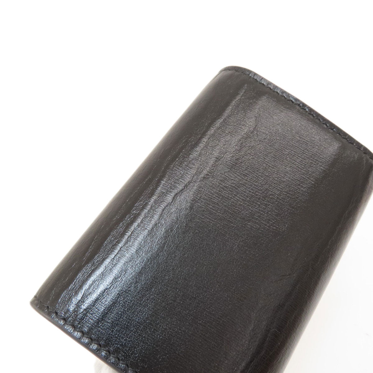 GUCCI Key case Key holder 435305 leather black logo