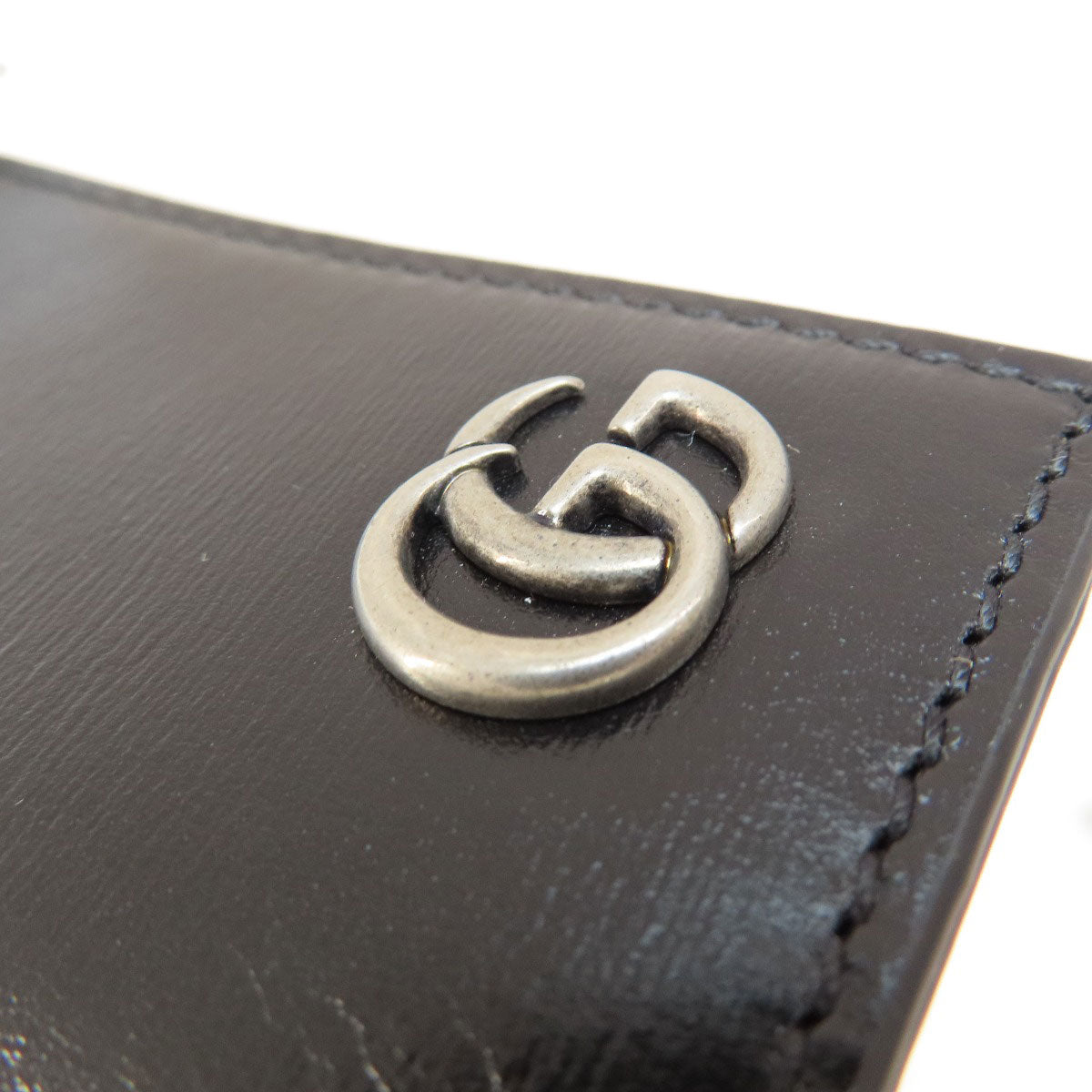 GUCCI Key case Key holder 435305 leather black logo