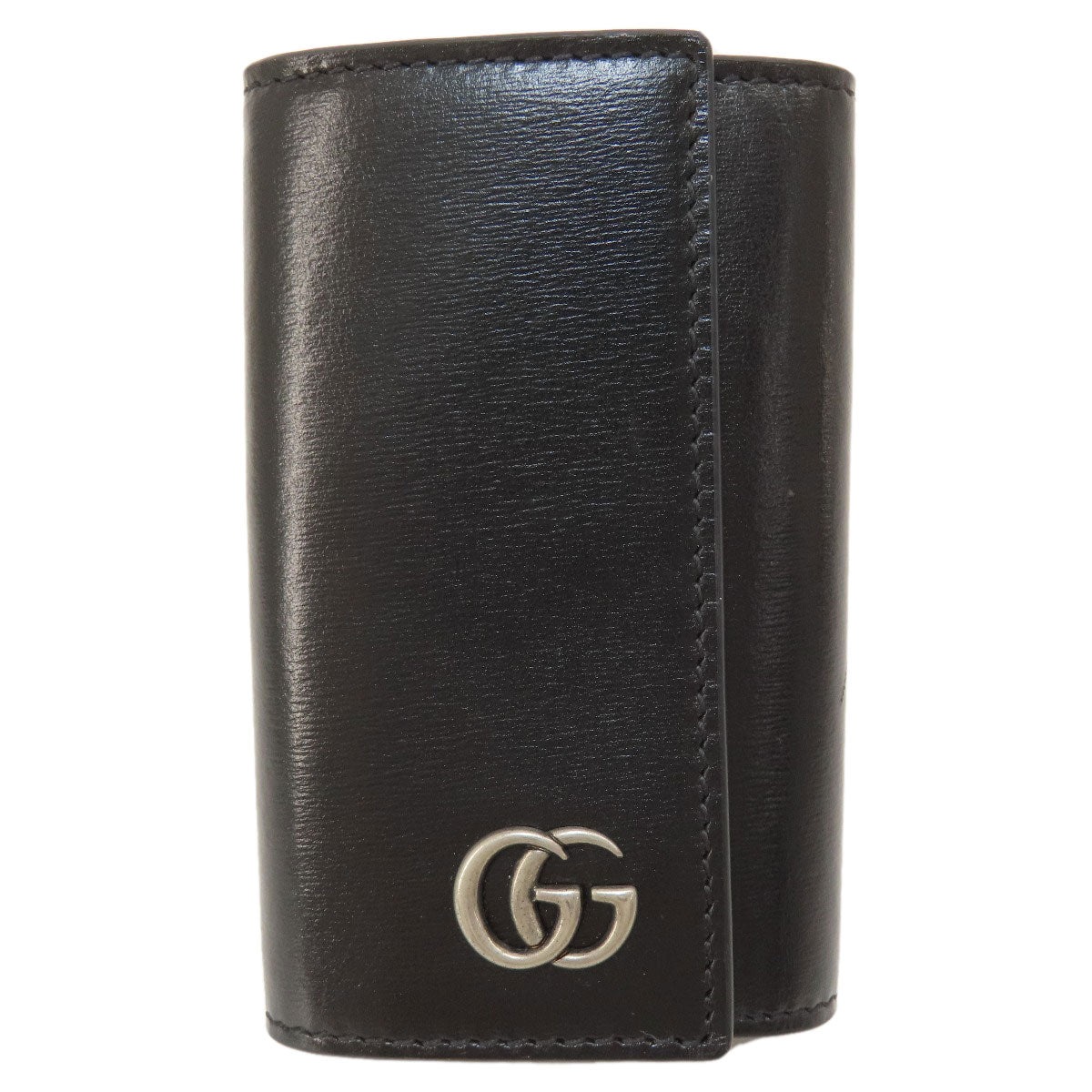 GUCCI Key case Key holder 435305 leather black logo
