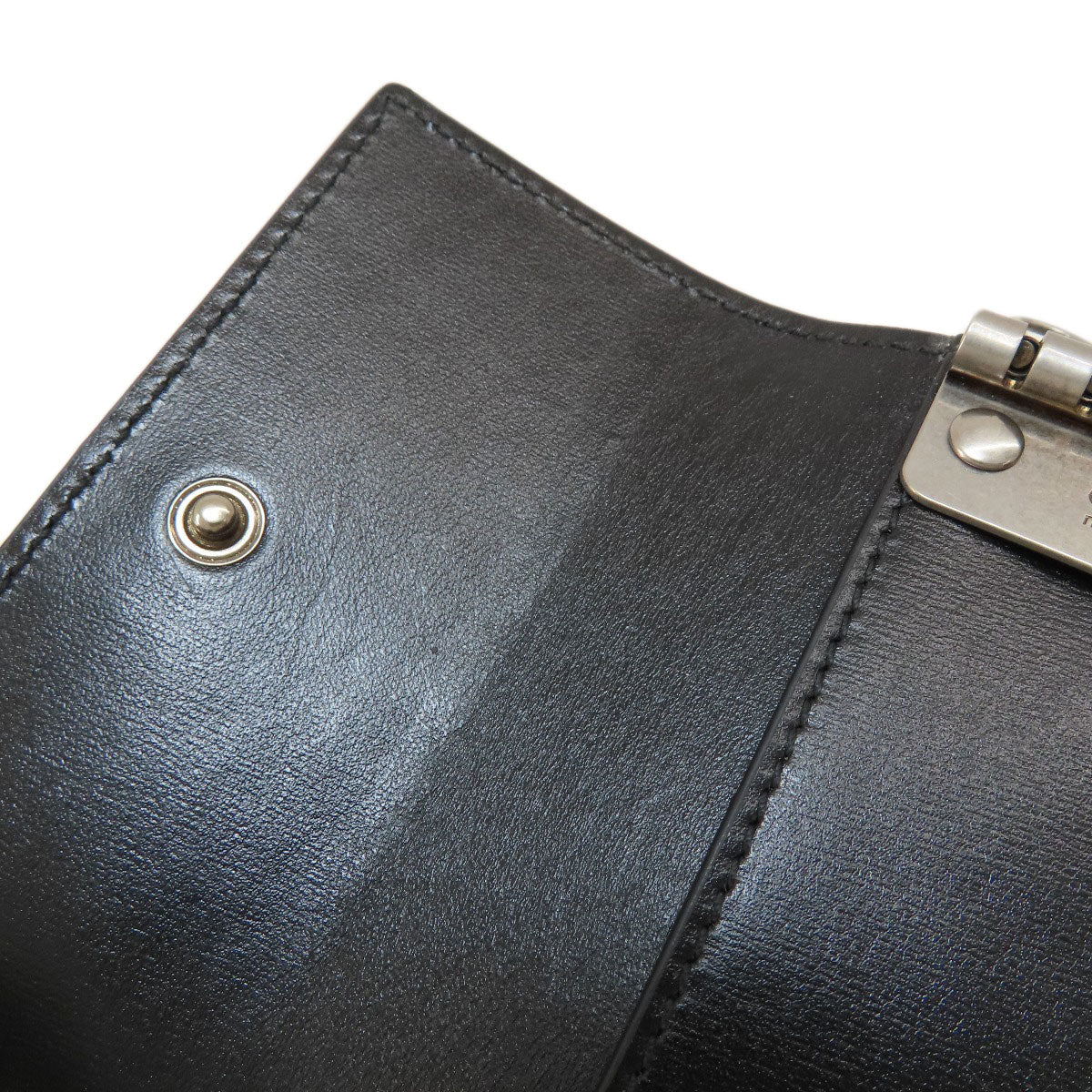 GUCCI Key case Key holder 435305 leather black logo