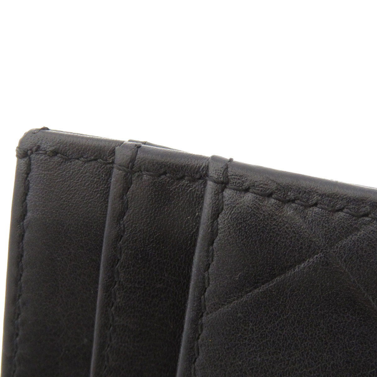 CHANEL Card Case lambskin black Logo motif