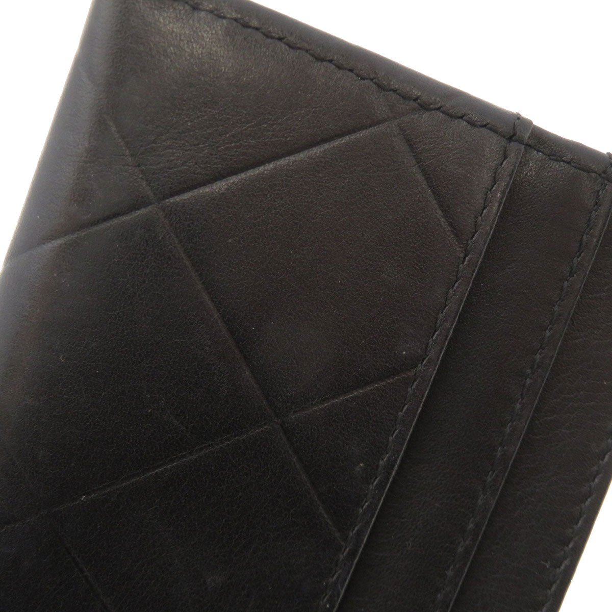 CHANEL Card Case lambskin black Logo motif