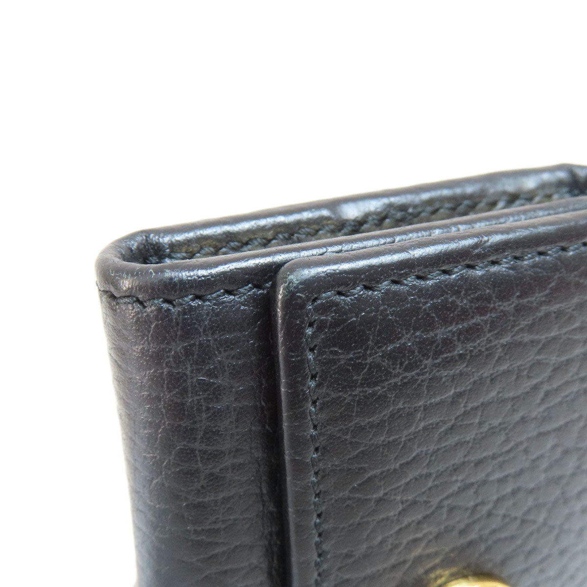 GUCCI Key case Key holder 466118 leather black GG Marmont