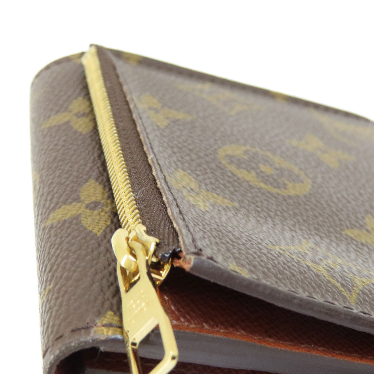 LOUIS VUITTON Bifold Wallet M60402 Monogram canvas Brown Portefeuille Anais