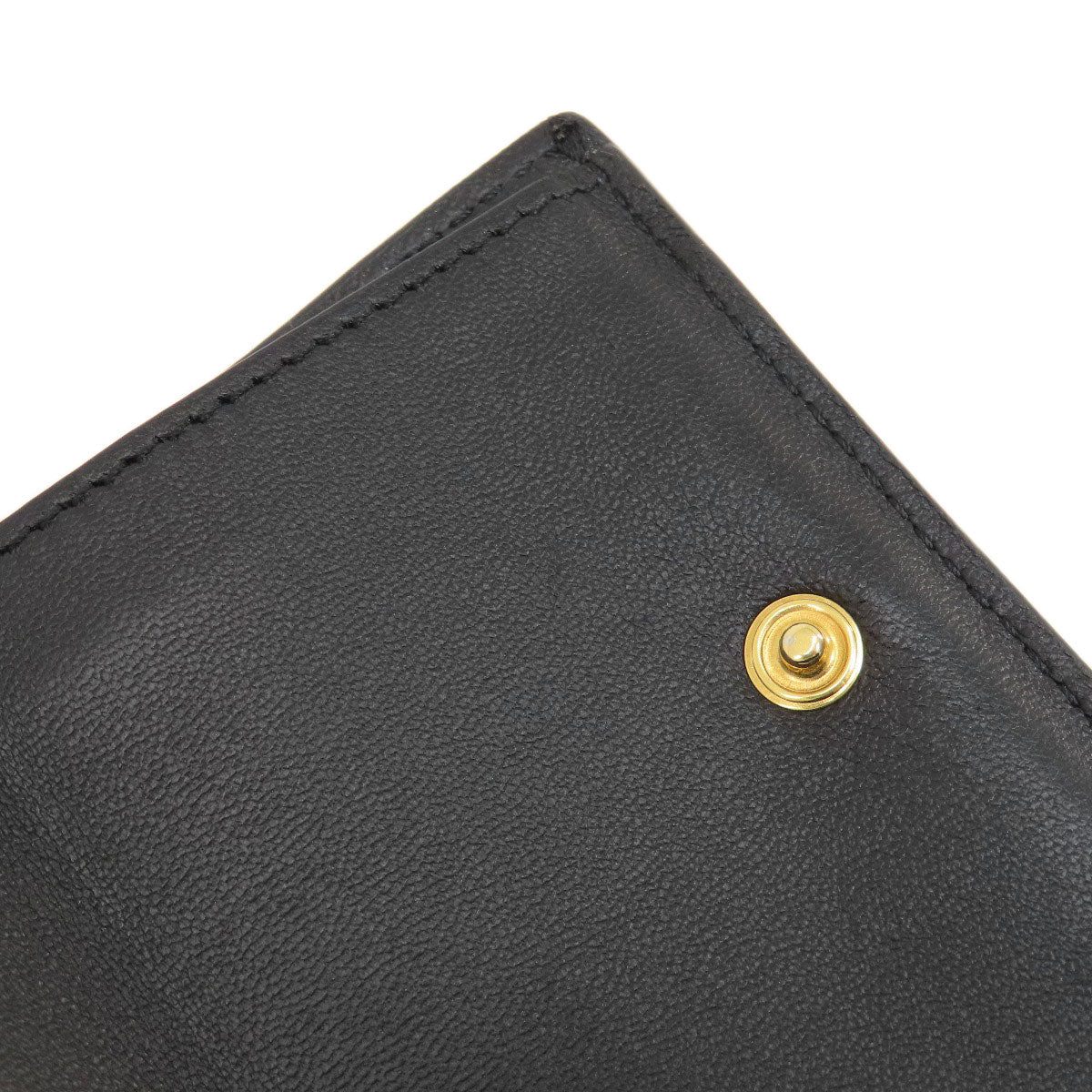 FENDI Bifold Wallet leather black Embossed logo