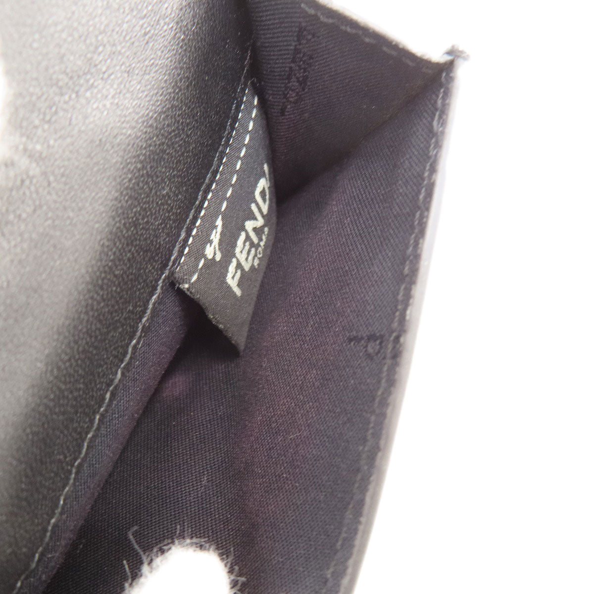 FENDI Bifold Wallet leather black Embossed logo