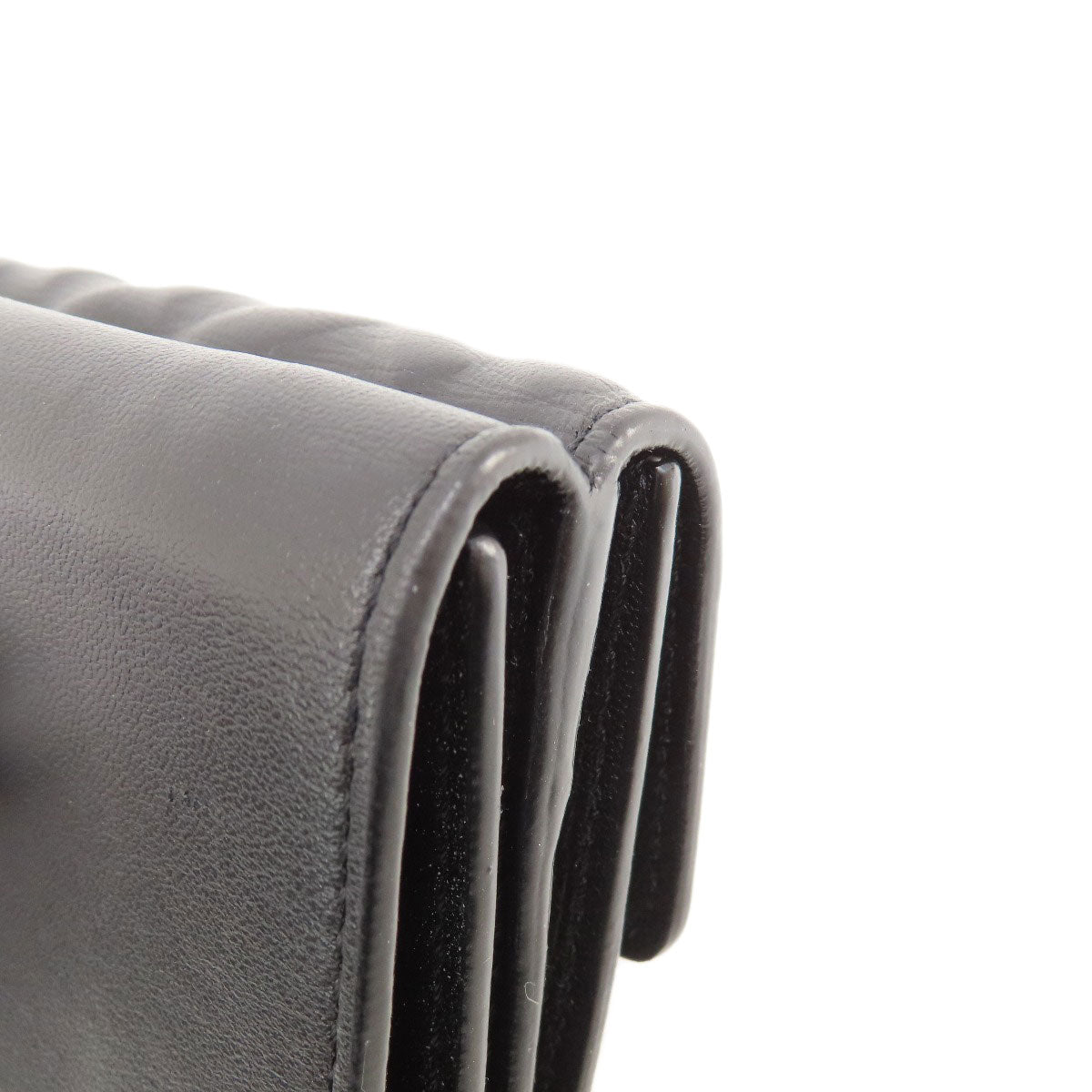FENDI Bifold Wallet leather black Embossed logo