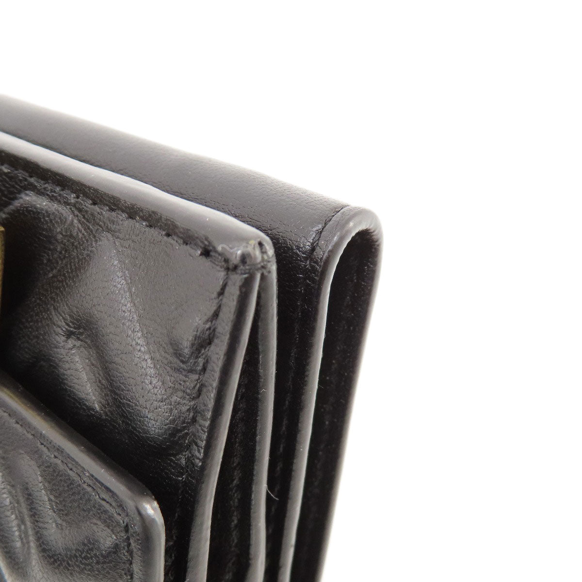 FENDI Bifold Wallet leather black Embossed logo