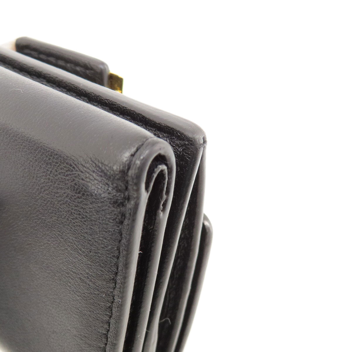 FENDI Bifold Wallet leather black Embossed logo