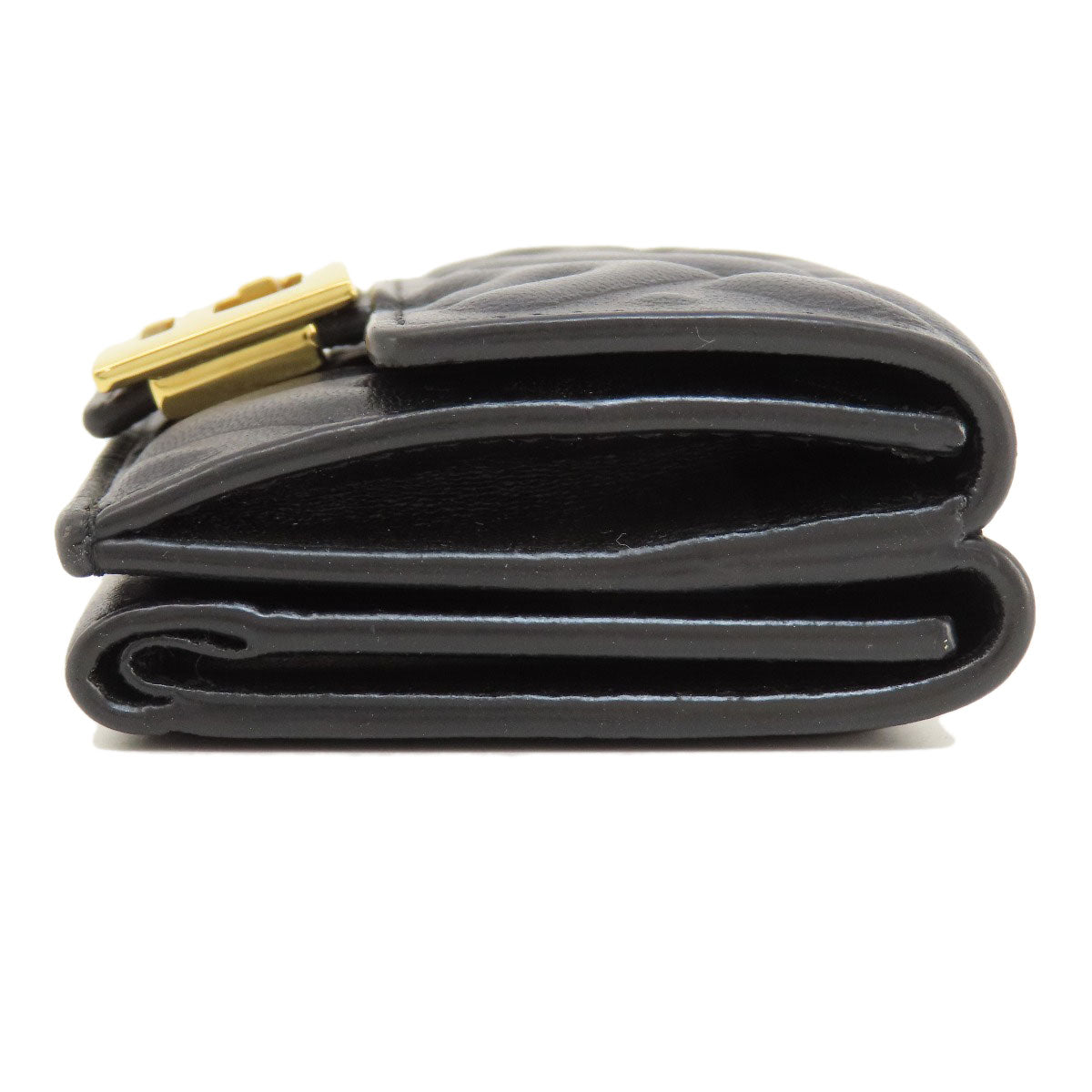 FENDI Bifold Wallet leather black Embossed logo