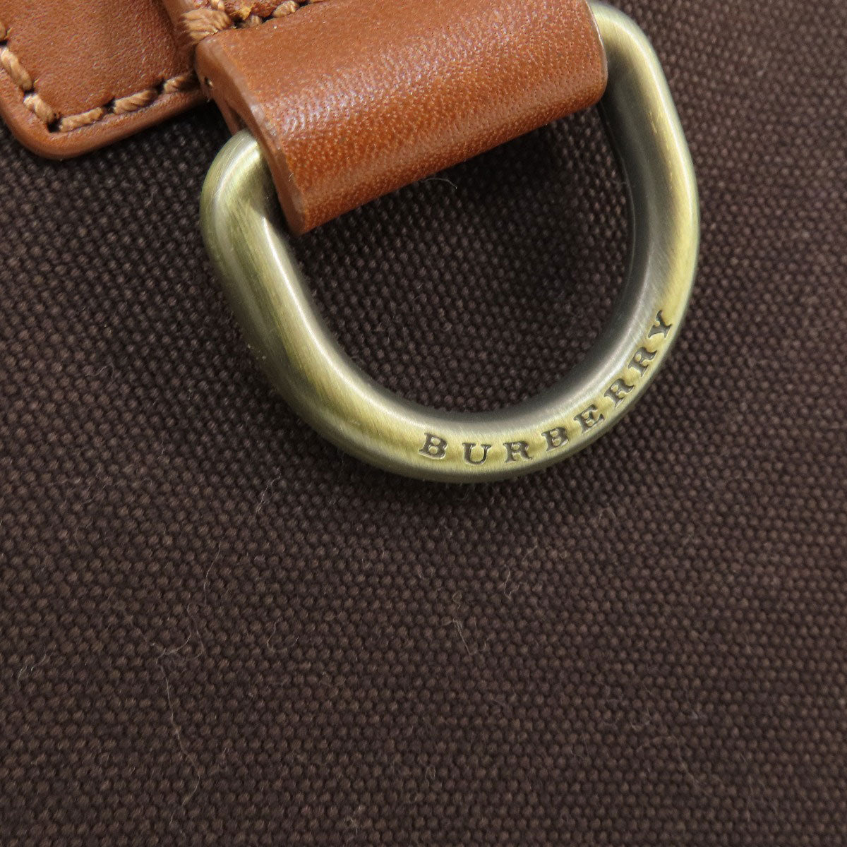 BURBERRY Tote Bag canvas Brown logo