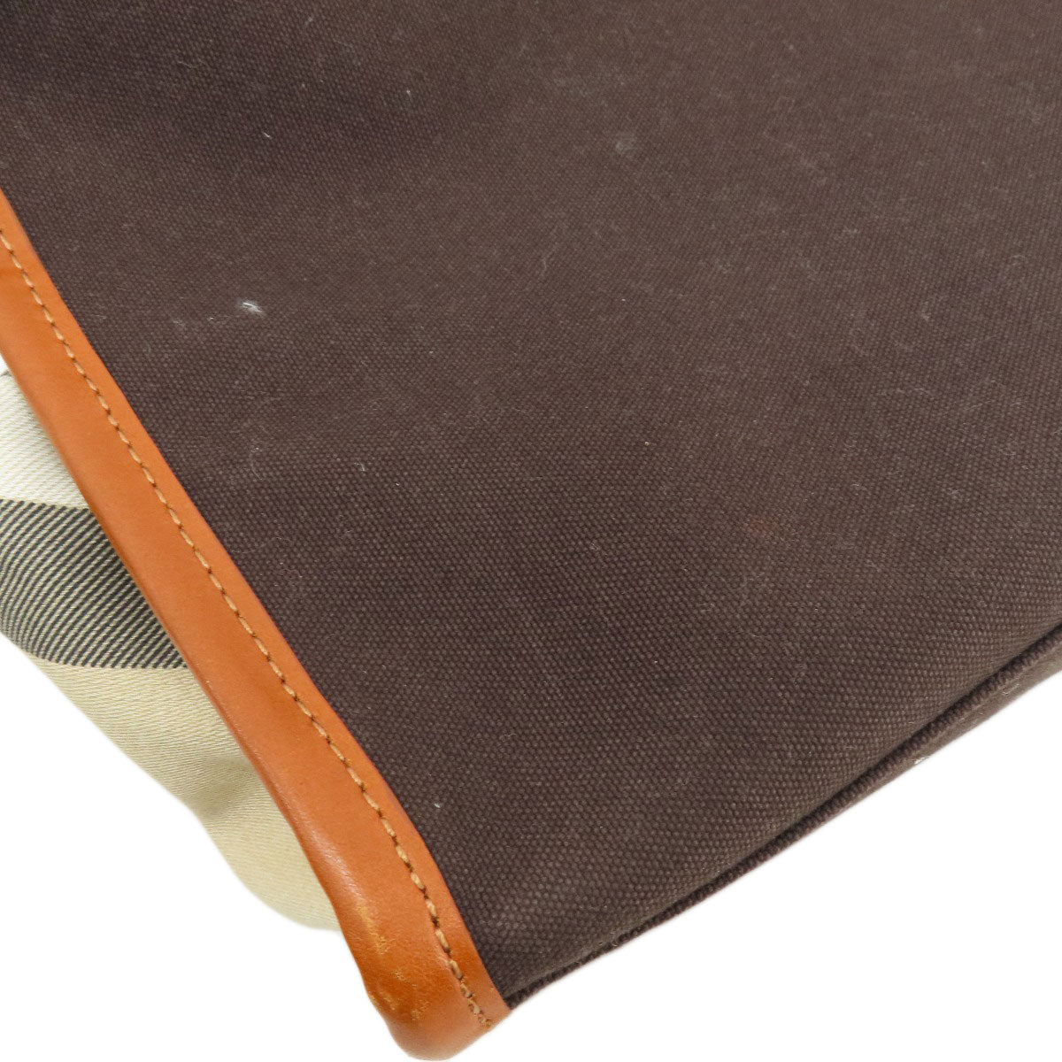 BURBERRY Tote Bag canvas Brown logo