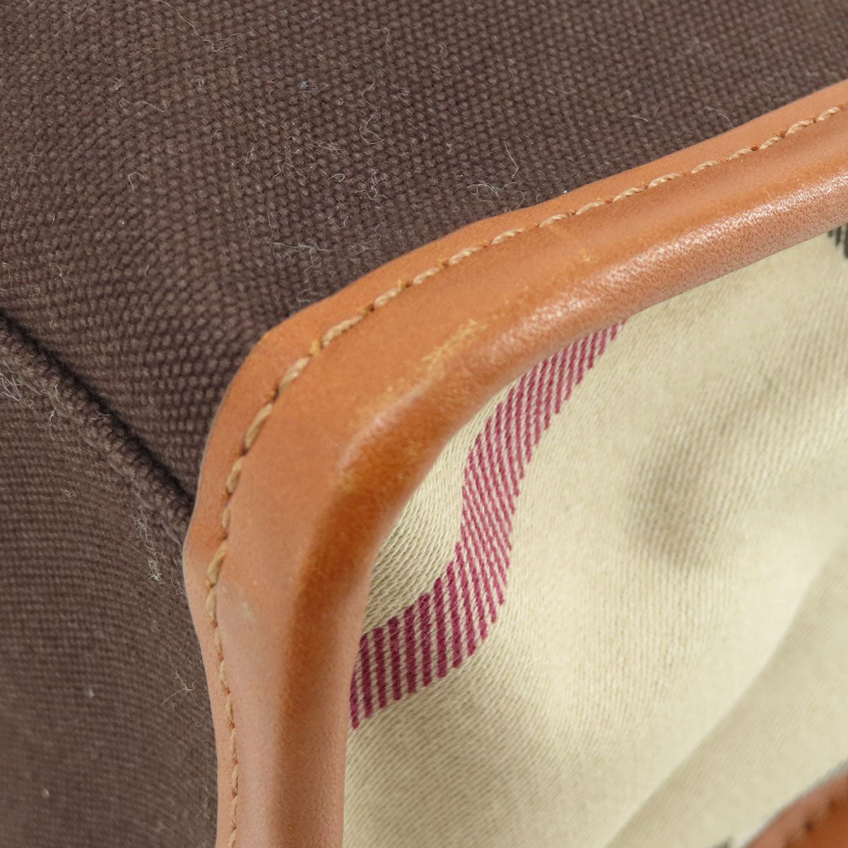 BURBERRY Tote Bag canvas Brown logo
