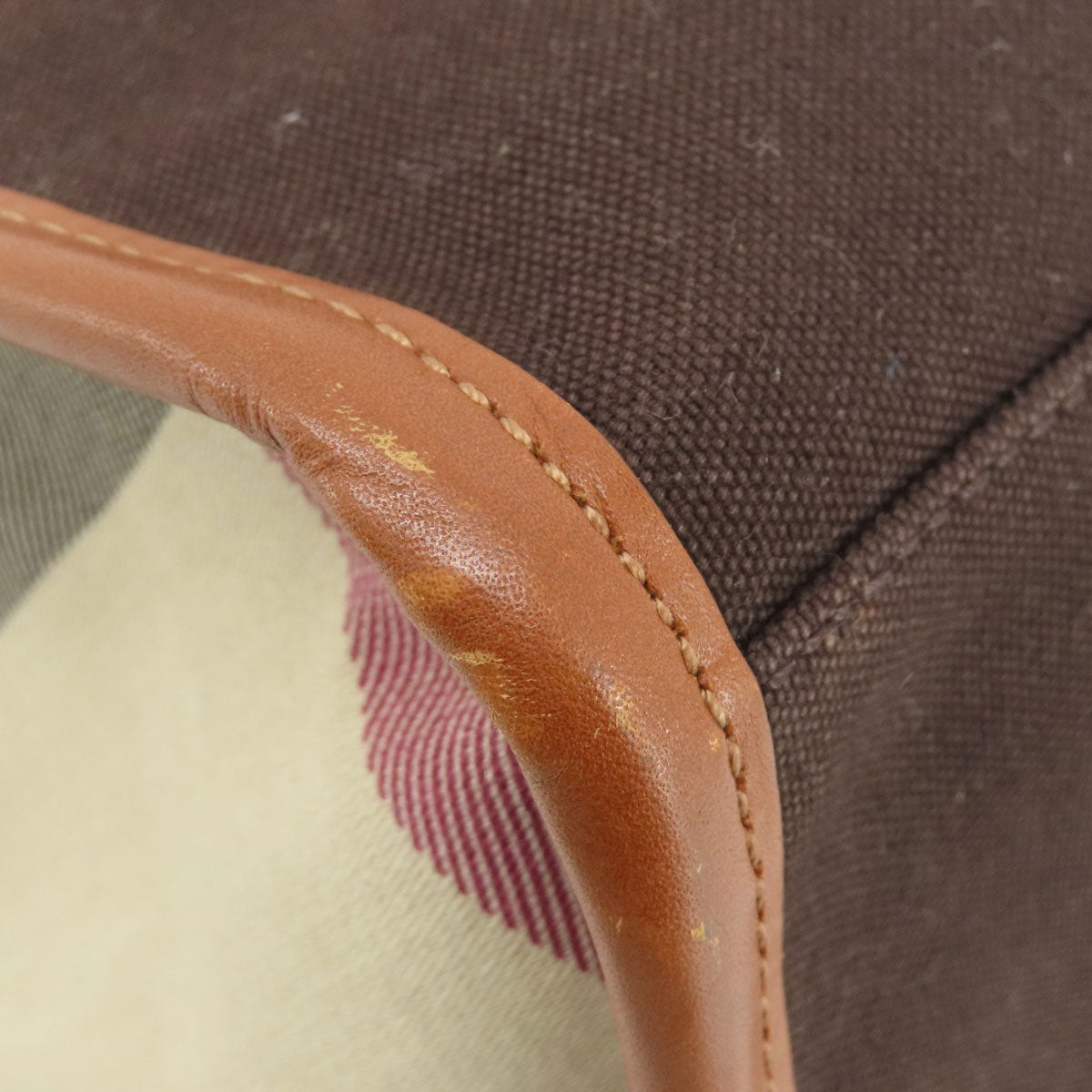 BURBERRY Tote Bag canvas Brown logo