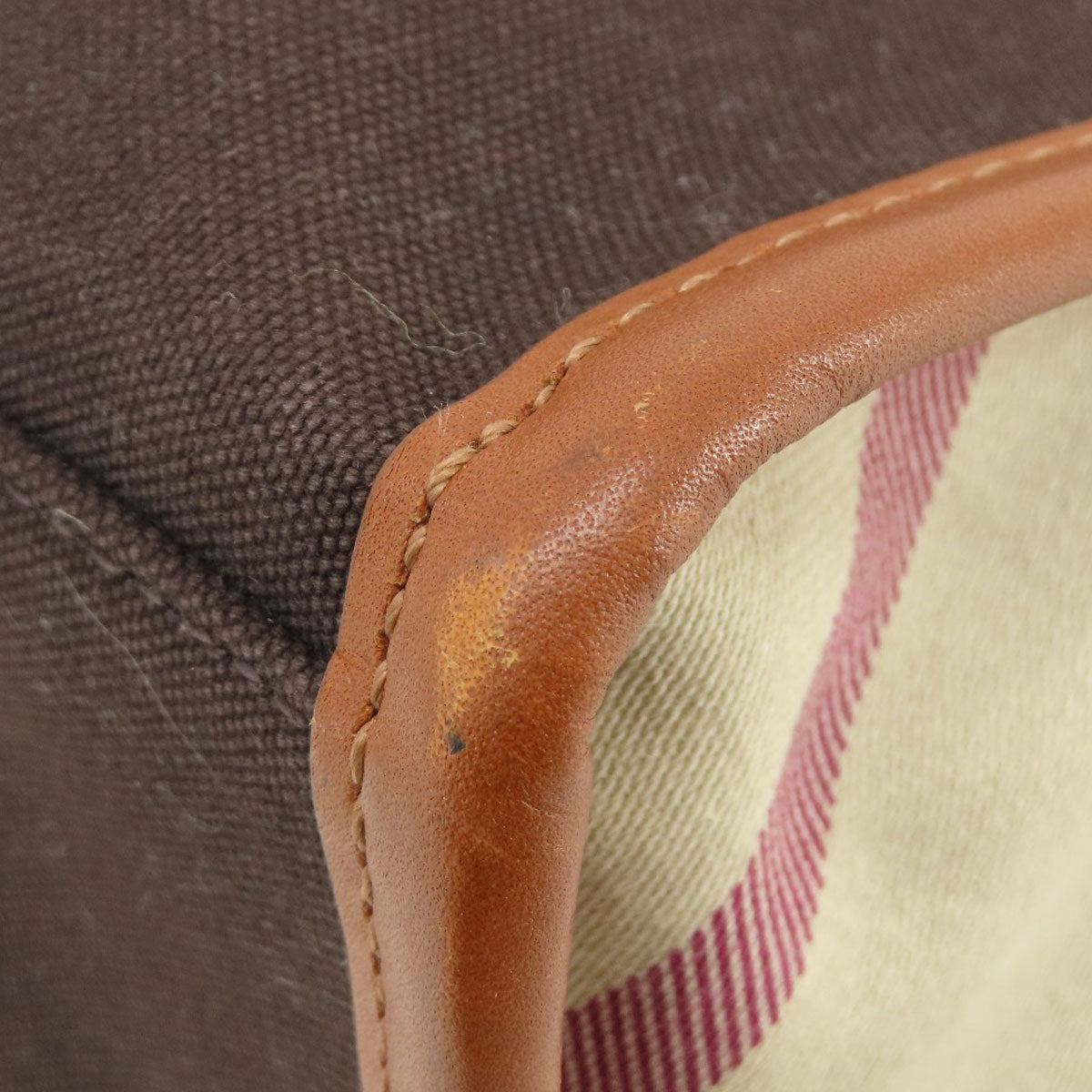 BURBERRY Tote Bag canvas Brown logo