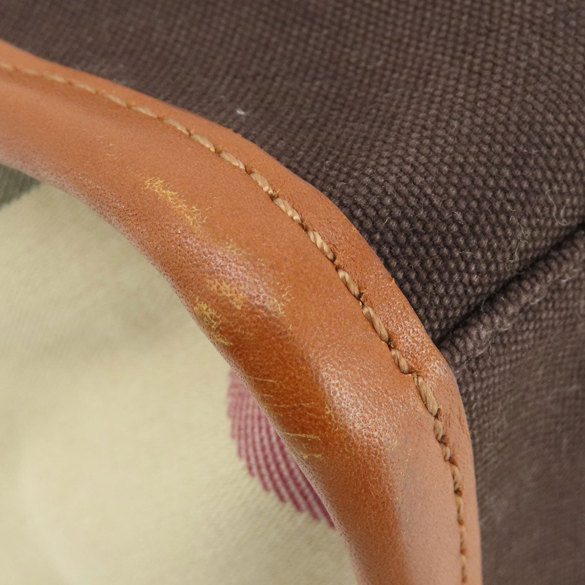 BURBERRY Tote Bag canvas Brown logo