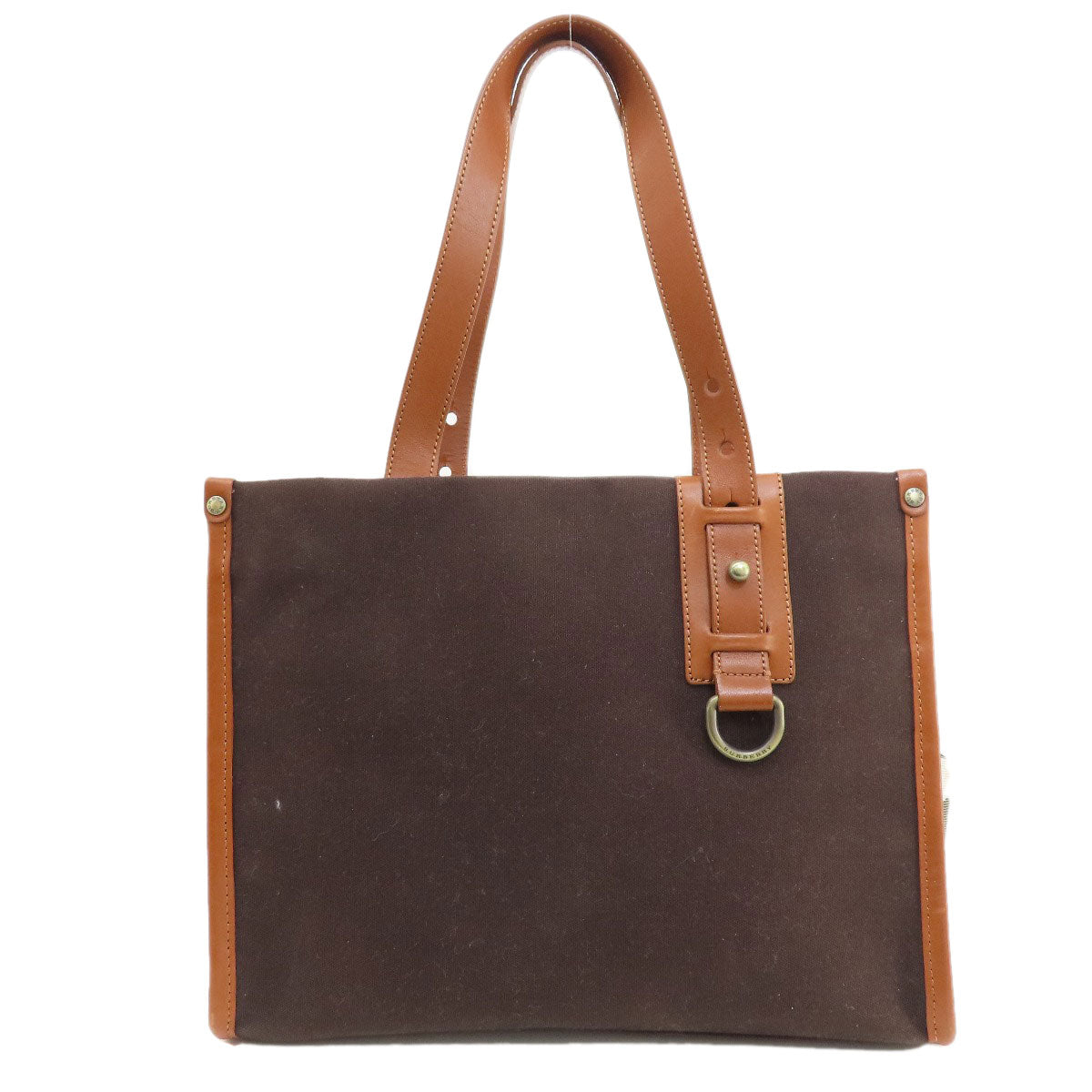 BURBERRY Tote Bag canvas Brown logo