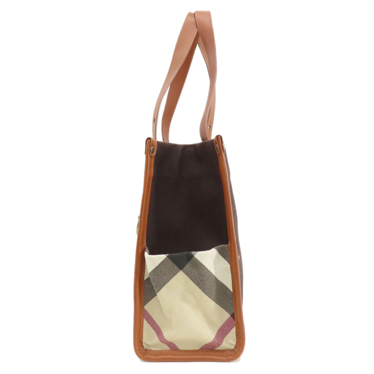 BURBERRY Tote Bag canvas Brown logo
