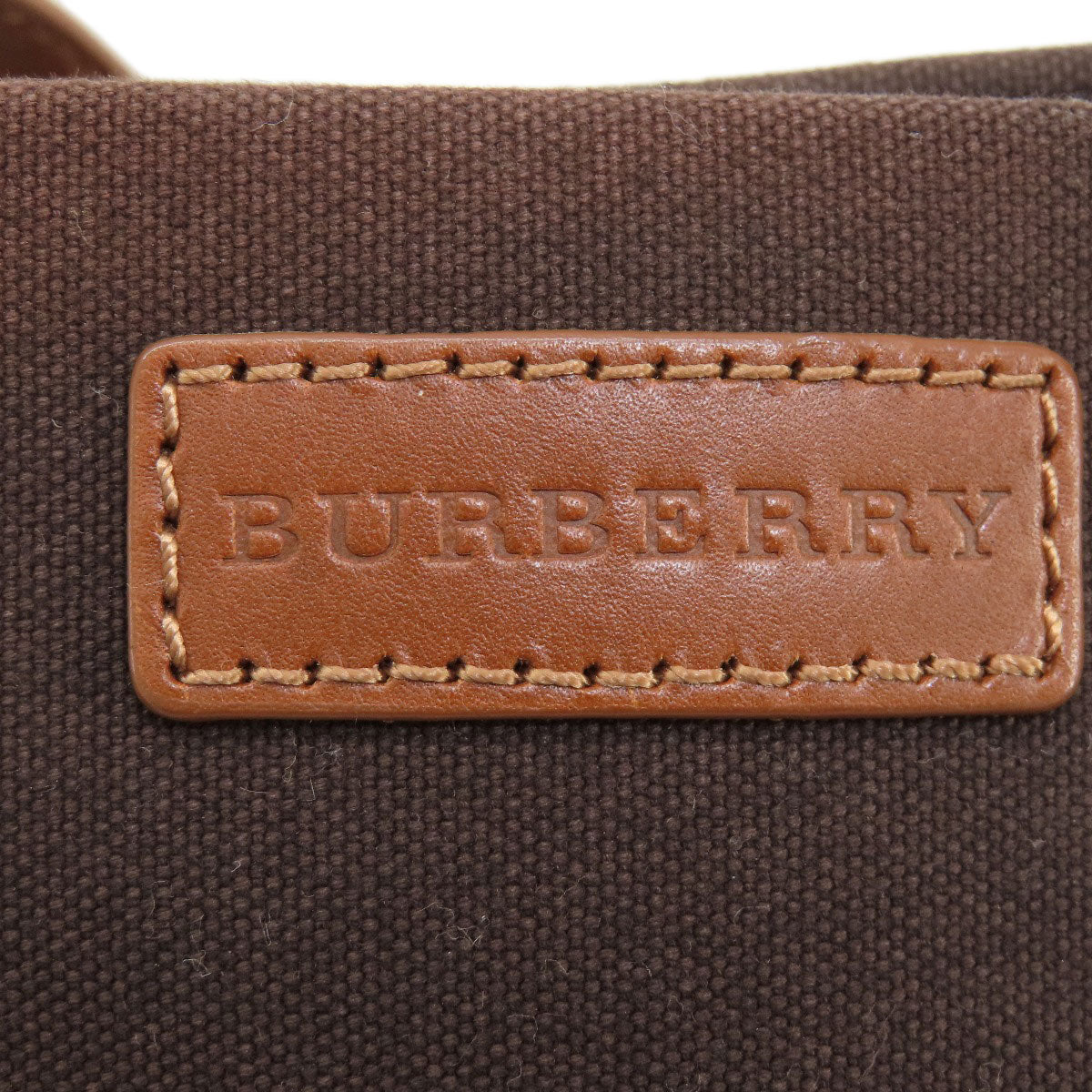 BURBERRY Tote Bag canvas Brown logo