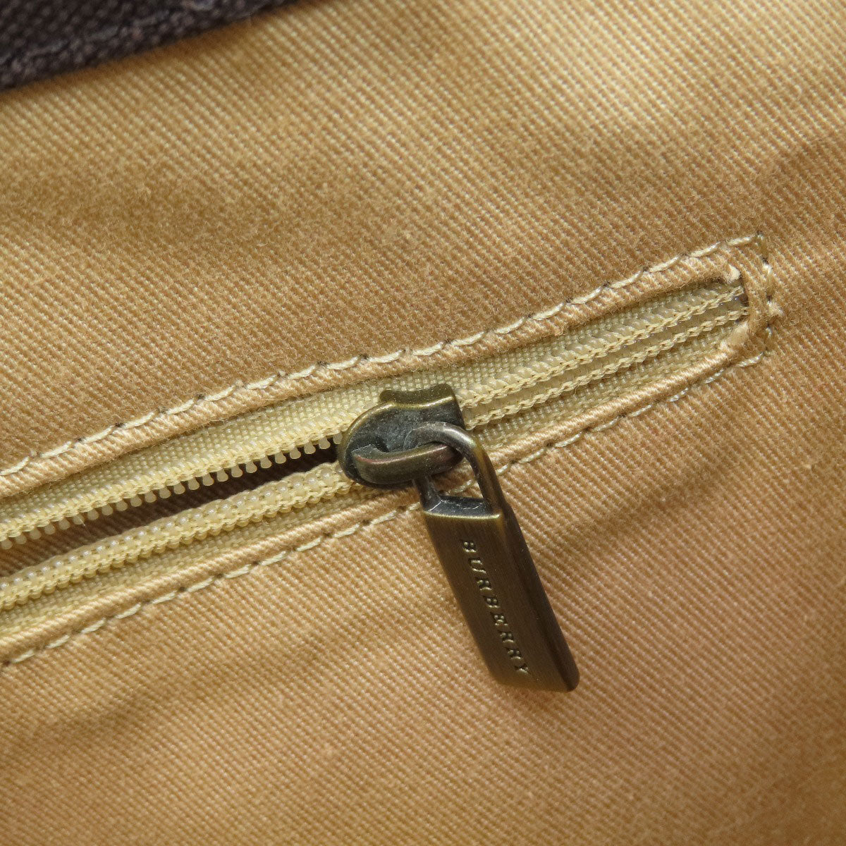BURBERRY Tote Bag canvas Brown logo