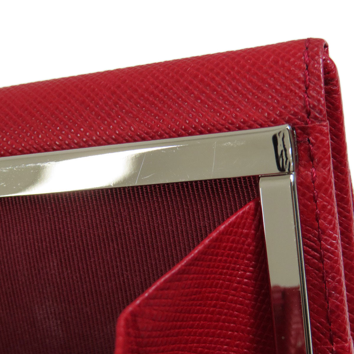 BURBERRY Bifold Wallet PVC Red logo