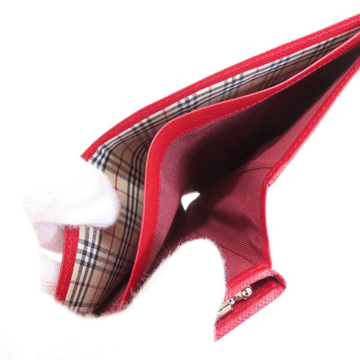 BURBERRY Bifold Wallet PVC Red logo