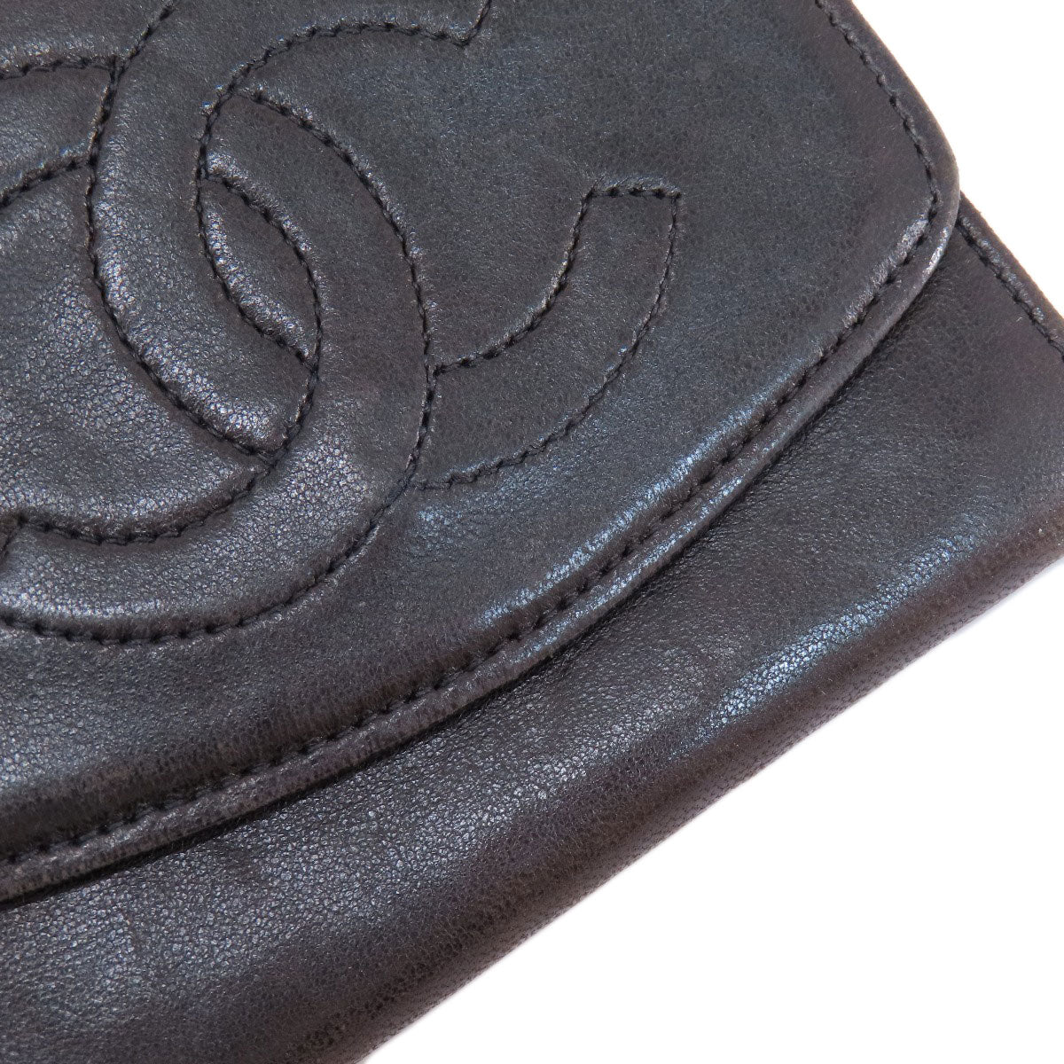 CHANEL Coin case lambskin black COCO Mark