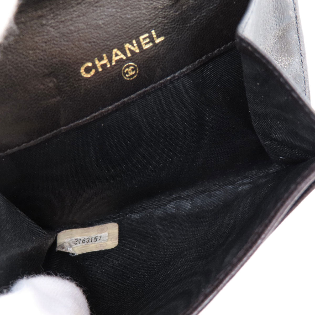 CHANEL Coin case lambskin black COCO Mark