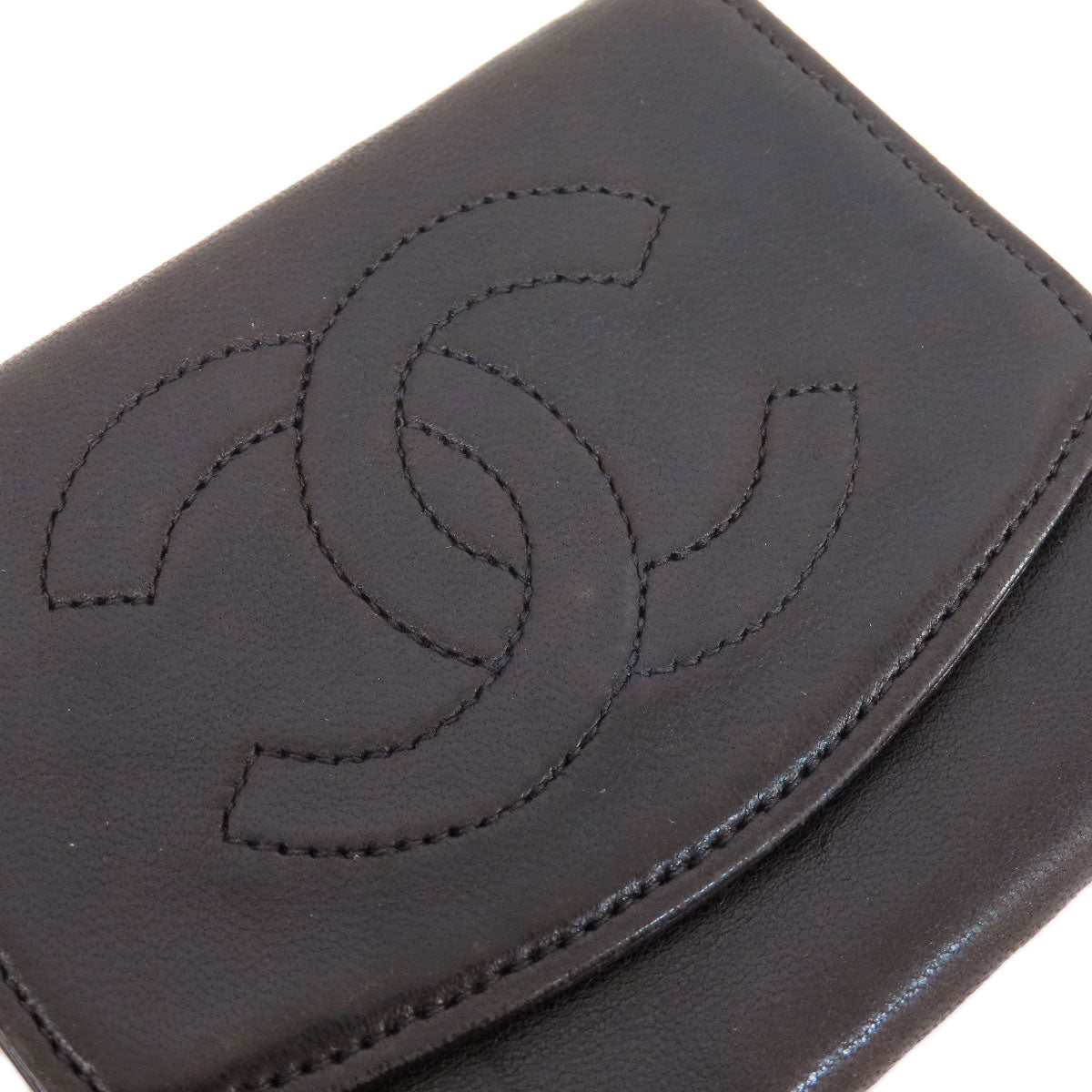 CHANEL Coin case lambskin black COCO Mark